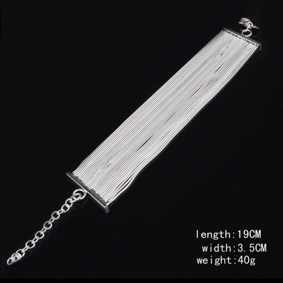 Sterling Silver Plated Multistrand Bracelet - Picture 5 of 5